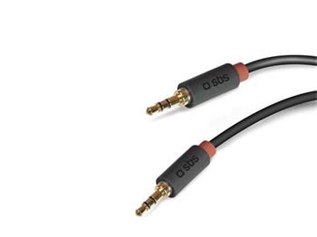 SBS - AUX kábel 3.5mm jack, 1,5 m, červená