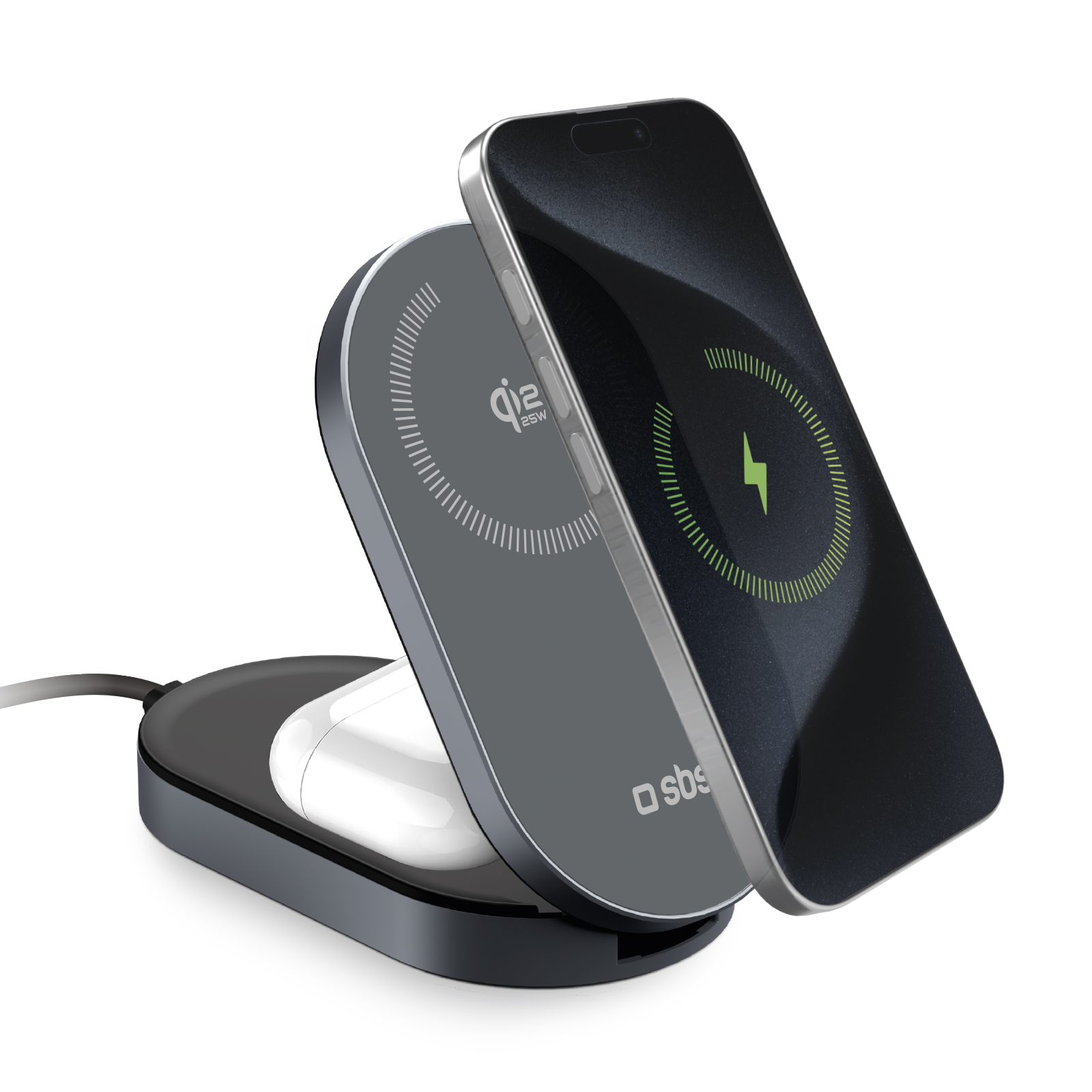 SBS-Bezdr.nab.st 2v1,35 W,Qi,USB-C,čie