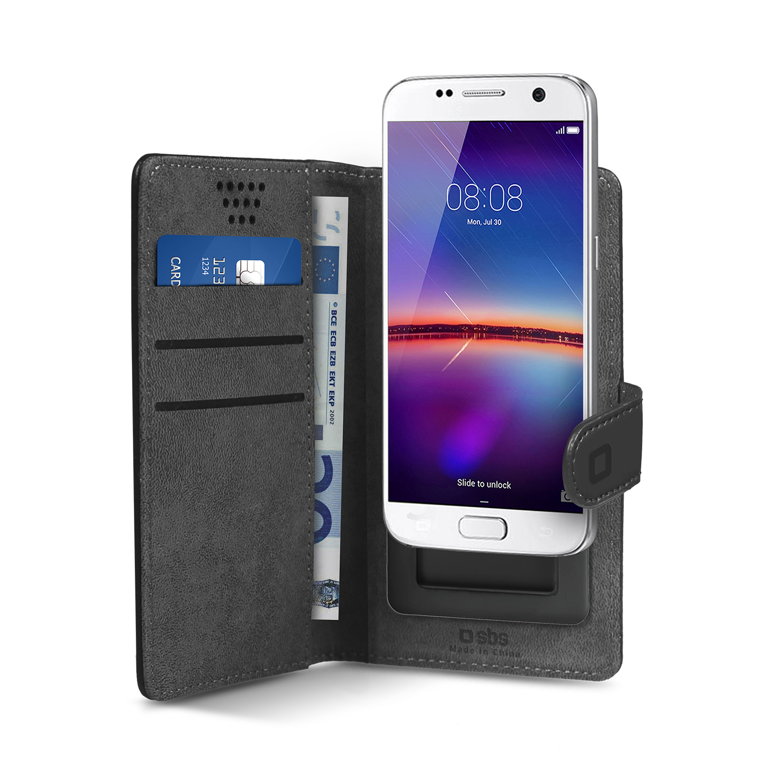 SBS-Book Case Slide for smartphones up to 5 ", black