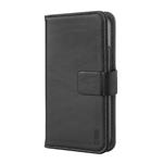 SBS-Book Leather Case made of genuine leather for iPhone 13, black