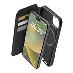 SBS-Book Wallet Mag case compatible with MagSafe for iPhone 15 Plus, black