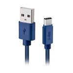
SBS-Cable Polo USB-C/USB-A, 18 W, Polo, silicone, 1 m, blue
