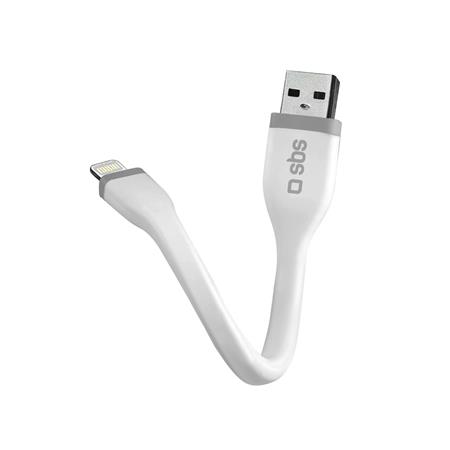 SBS-Cable USB-A/MFI Lightning 5 W, Mini, 12 cm, white