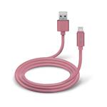 
SBS-Cable USB-A/MFI Lightning, Polo, silicone 10 W, 1 m, pink

