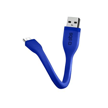 SBS-Cable USB-A/Micro USB, 5 W, Mini, 12 cm, blue