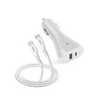 SBS-Car charger set with Power Delivery USB/Lightning MFI technology, 18 W, white