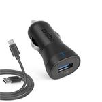 
SBS-Car charger set with USB-A/Micro USB, length 1 m, 2.1 A, black
