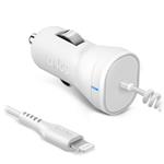 SBS - Car charger with Mfi C-89 Lightning connector, Fast Charge, white