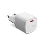 SBS - Cestovný adaptér Eco USB-C, 25 W, PD, biela