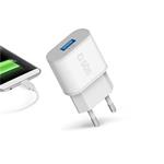 SBS - Cestovný adaptér s rýchlym nabíjaním 1x USB-A, 10 W, 2,1 A, biela