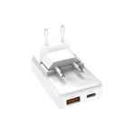 SBS - Flexi Wall Charger USB-A/USB-C, GaN, PD 65 W, white