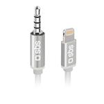 SBS - Kábel Lightning/3,5 mm jack, 1 m, biela