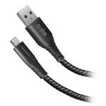 SBS - Kábel Unbreakable z kevlaru, USB-A/Micro USB 5 W, dĺžka 1 m, čierna