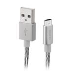 SBS - Kábel USB-A/Micro USB, 5 W, hliníkový, 1,5 m, strieborná