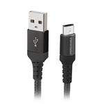 SBS - Kábel USB-A/Micro USB, 5 W, UNBREAKABLE, s vystuženými konektormi, 1 m, čierna