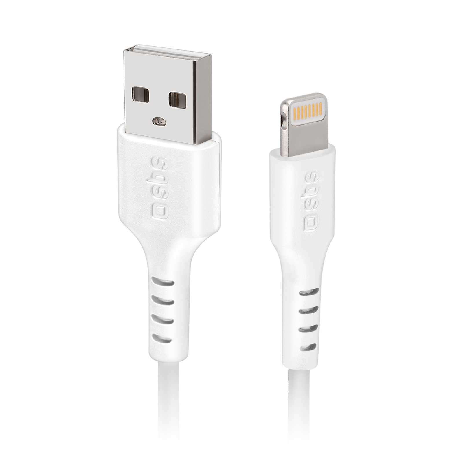 SBS - Kábel USB/Lightning, 2 m, biela