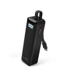 SBS - LCD PowerBank 5000 mAh, with USB-C cable, 10 W, black