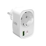 
SBS-Multi-port travel adapter USB-C/USB-A/Schuko, PD 20 W, white
