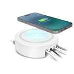 SBS - Nabíjacia stanica 4 porty/bezdrôtová, 15 W, biela