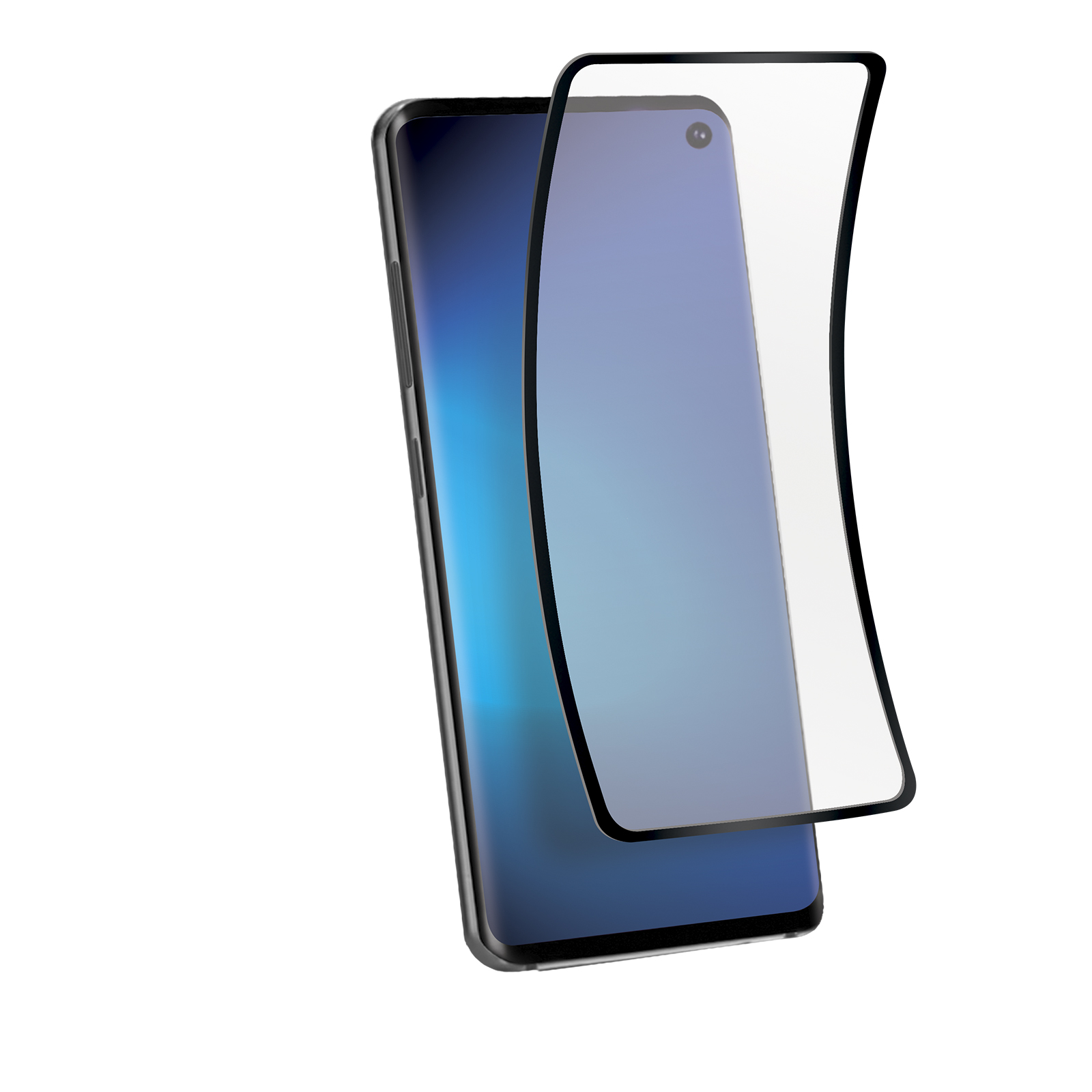 SBS - Ochranné sklo Flexi pre Samsung Galaxy S10, čierna