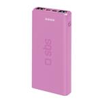 
SBS-PowerBank 10000 mAh 10 W, Intelligent Charge, USB-C/2x USB-A, pink
