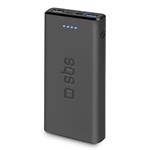 SBS - PowerBank 10000 mAh, 2x USB, 2,1 A, čierna