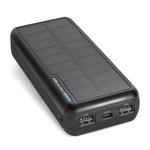 
SBS-PowerBank 20000 mAh 10 W, Intelligent Charge, Solar, USB-C/2x USB-A, black
