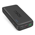 SBS - PowerBank 20000 mAh 20 W, Power Delivery, USB-C/USB-A, čierna