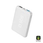 SBS - PowerBank 5000 mAh 10 W, Intelligent Charge, 2x USB-A, biela