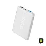 
SBS-PowerBank 5000 mAh 10 W, Intelligent Charge, 2x USB-A, white
