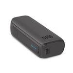 
SBS-PowerBank 5000 mAh 10 W, Intelligent Charge, NanoTube, USB-C/USB-A, black
