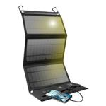 SBS - Prenosná solárna nabíjačka, 2x USB, 21 W, čierna