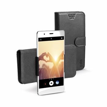 SBS - Puzdro Book Case pre smartfóny do 5,5'' s otočným držiakom, čierna