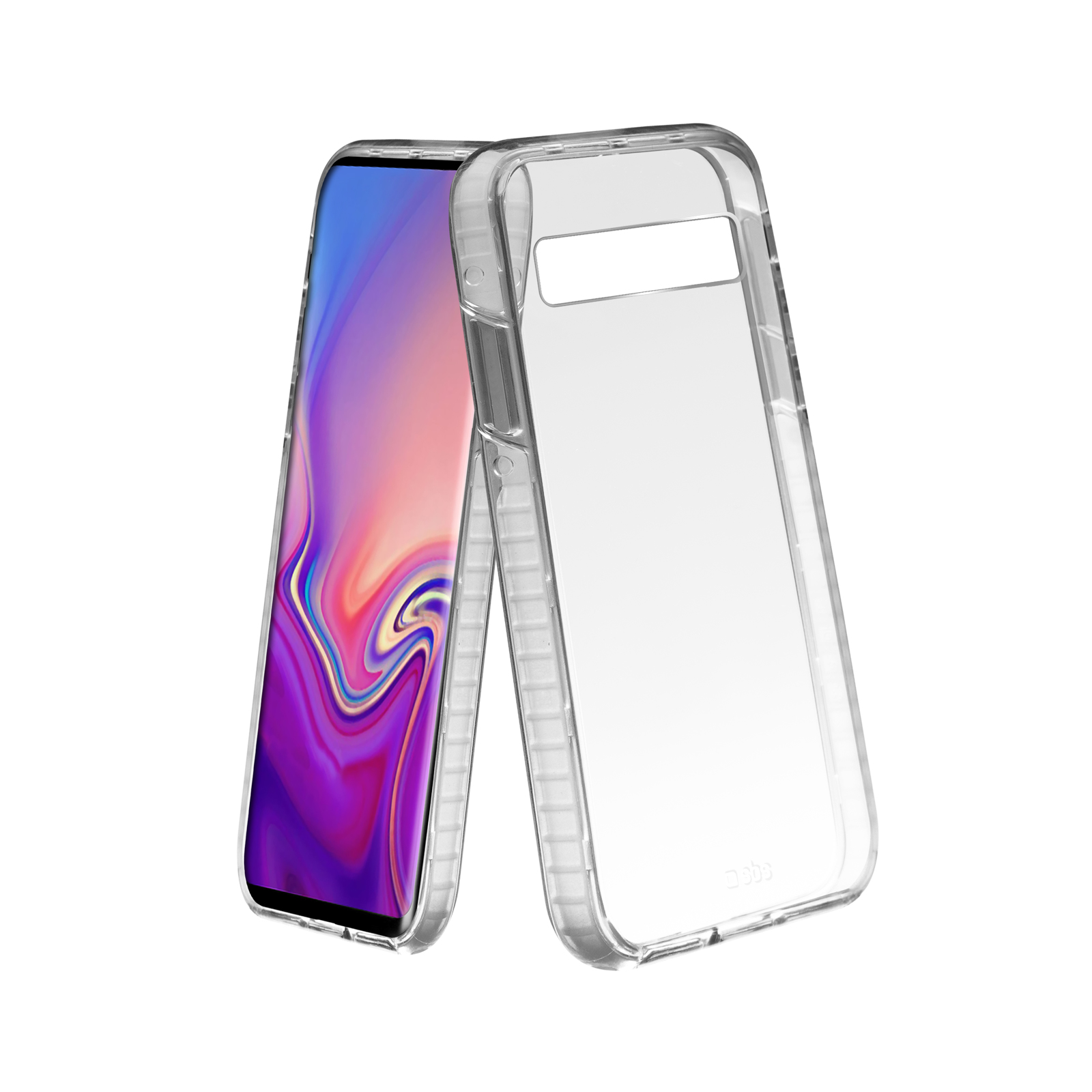 SBS - Puzdro Shock Impact pre Samsung Galaxy S10, transparentná