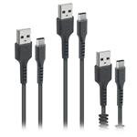 SBS - Sada troch káblov USB-C/USB-A 18 W, čierna