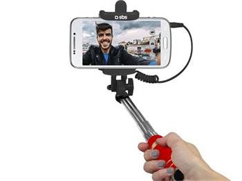 SBS - Selfie tyč Mini 50 cm, červená