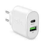 
SBS-Travel adapter GaN USB-A PD 65 W/USB-A AFC 18 W, white
