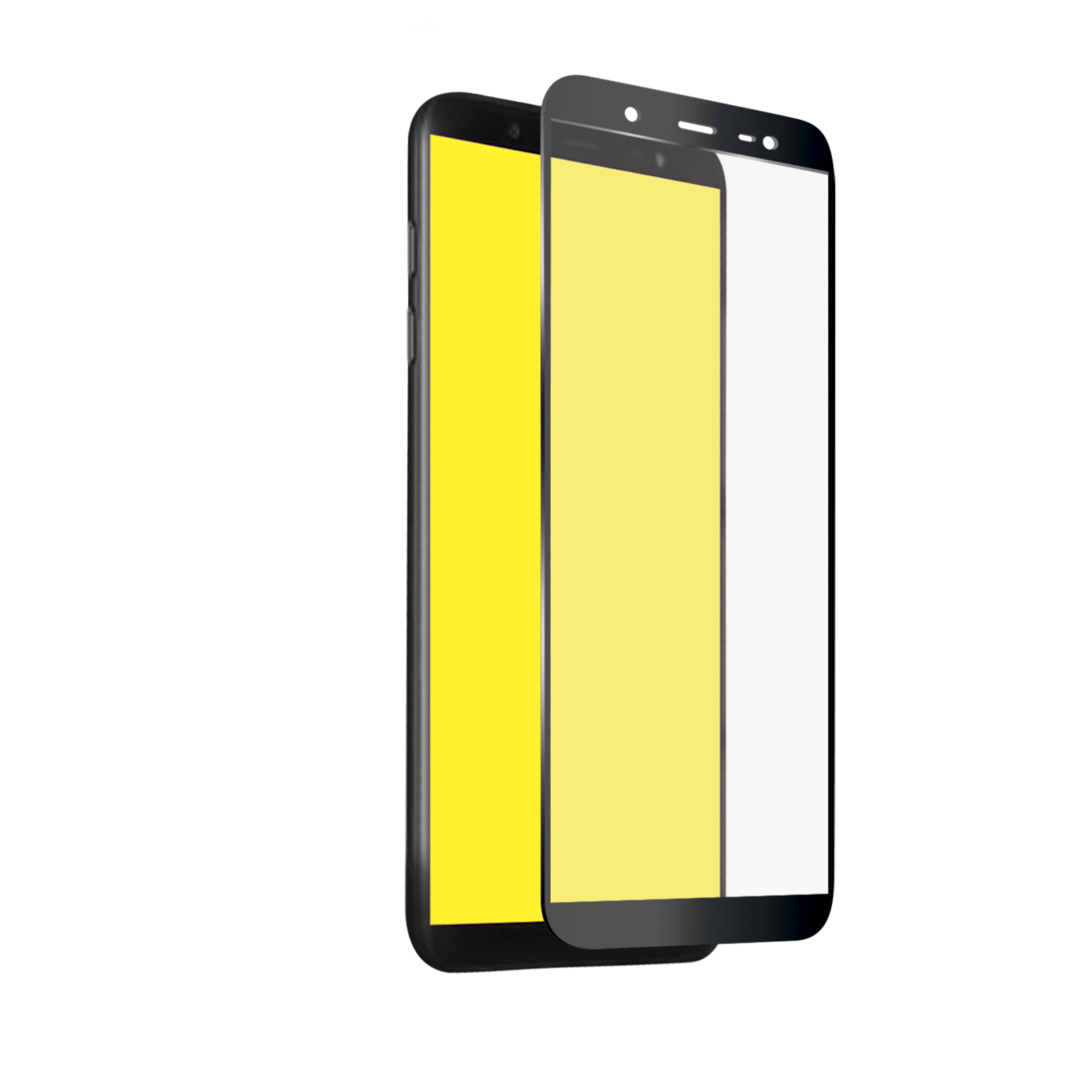 SBS - Tvrdené sklo Full Cover pre Samsung Galaxy J4+/J6+, čierna