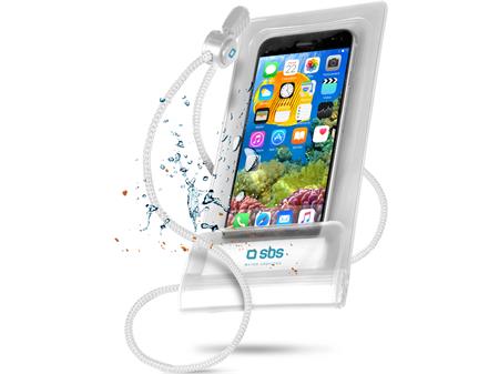 SBS - Univerzálne vodoodolné puzdro pre smartfóny do 6,5'', biela