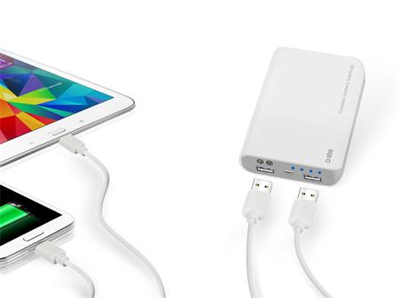 SBS - Záložný zdroj - PowerBank 7800 mAh, biela