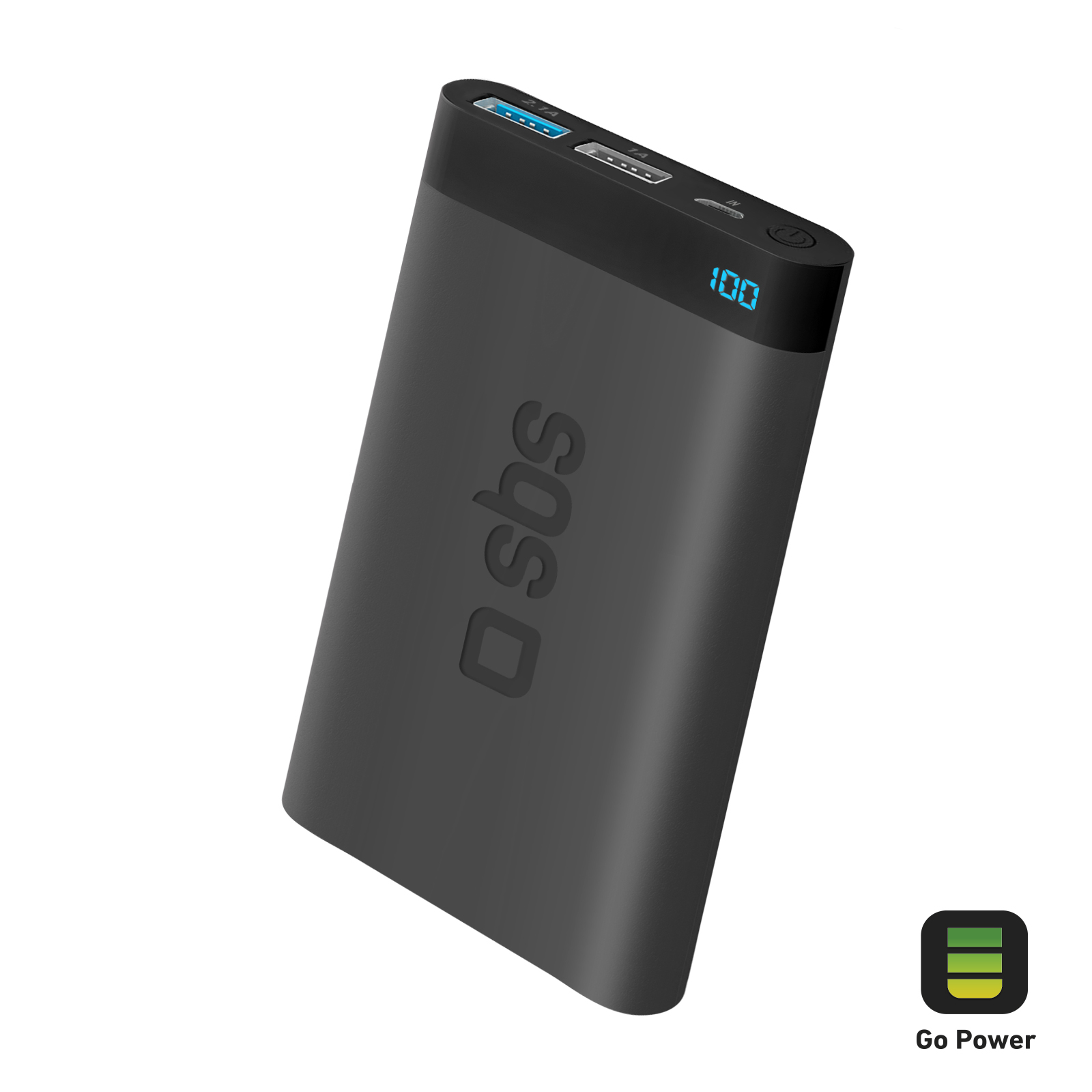SBS - Záložný zdroj - PowerBank Pocket s LED 5000 mAh, 2xUSB-A 2.1A, čierna
