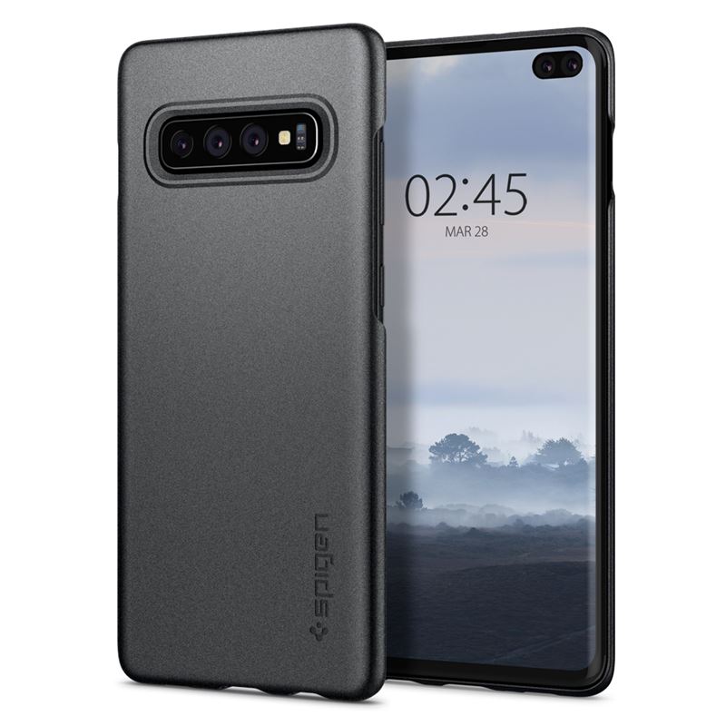 Spigen - Puzdro Thin Fit pre SamsungGalaxy S10+, sivá