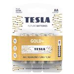 Tesla - Set batérií AA Gold+  4 ks, zlatá