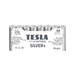 Tesla - Set batérií AA Silver+ (LR06/Shrink) 24 ks, strieborná