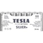 Tesla - Set batérií AAA Silver+ (LR03/Blister foil) 24 ks, strieborná