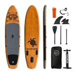 Tourus - Nafukovací paddleboard G-WOOD 11', drevený sivý motív