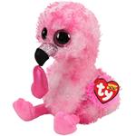 TY-DAINTY flamingo with heart, 15 cm