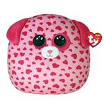 TY-Squishy TICKLE pink dog, 22 cm