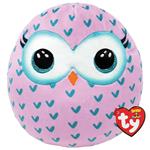 TY-Squishy WINKS pink owl, 30 cm